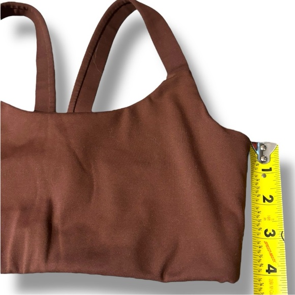 Girlfriend Collective Cocoa Racerback Supportive Thick Straps Sports Bra - Picture 8 of 8